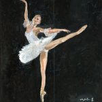 Portrait of Ballerina 30x30 oils on wood