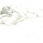 Nude woman 20x30 pencil sketch